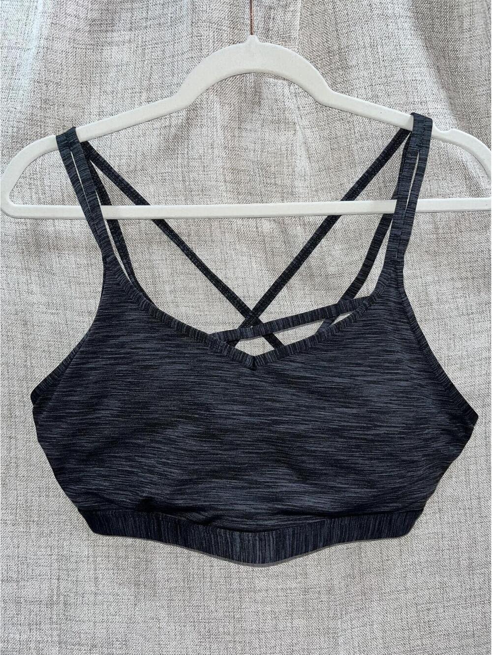 ZYIA Active Black Luxe Strappy Bra Set EUC